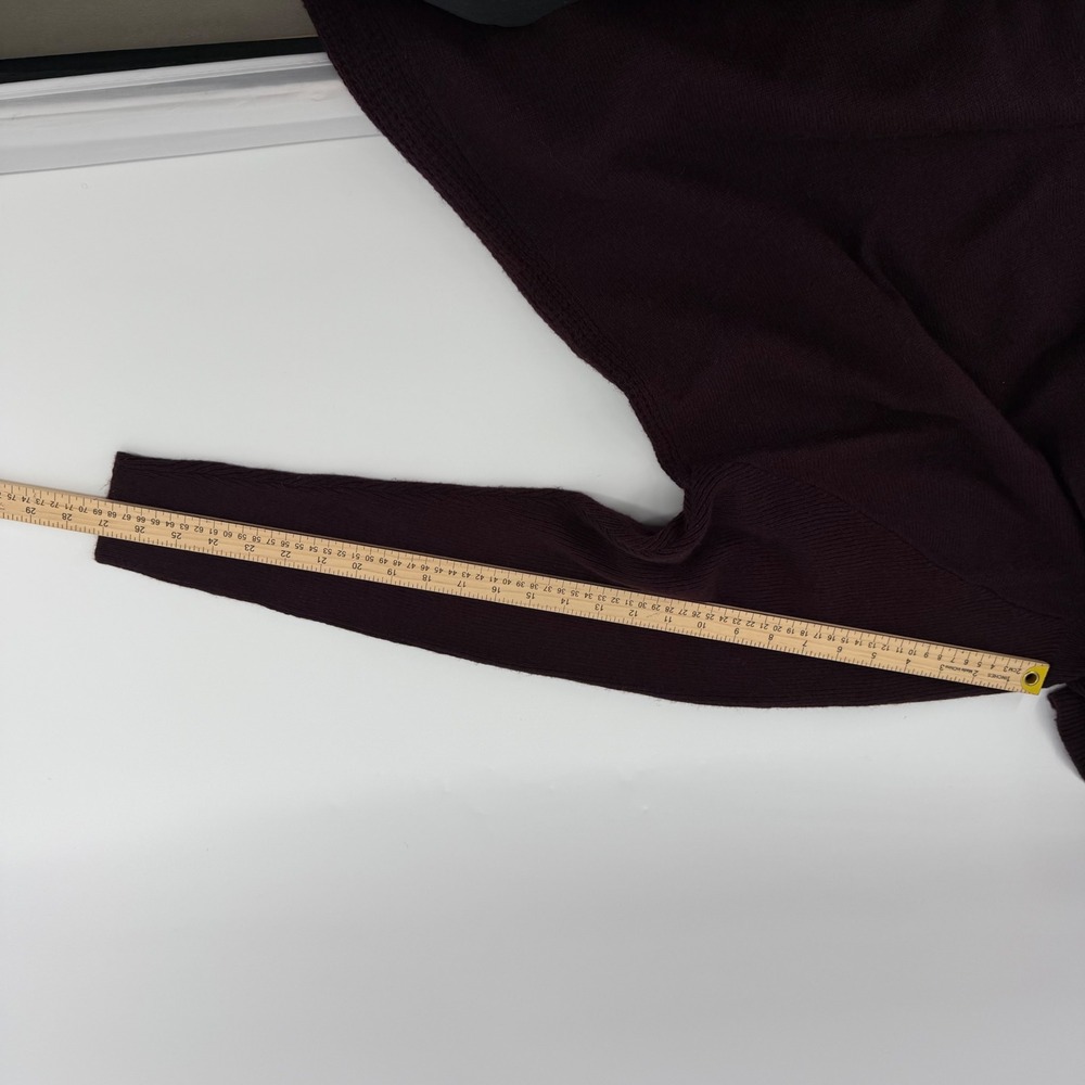 Woolrich Wool Turtleneck Tunic Sweater Women XXL Burgundy Long Sleeve Raglan - Picture 11 of 12